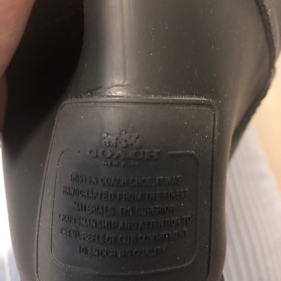Black Coach rain boots! Negotiable - Picture 6 of 6